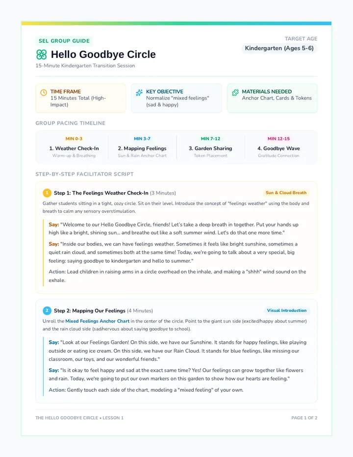 Hello Goodbye Facilitator Guide