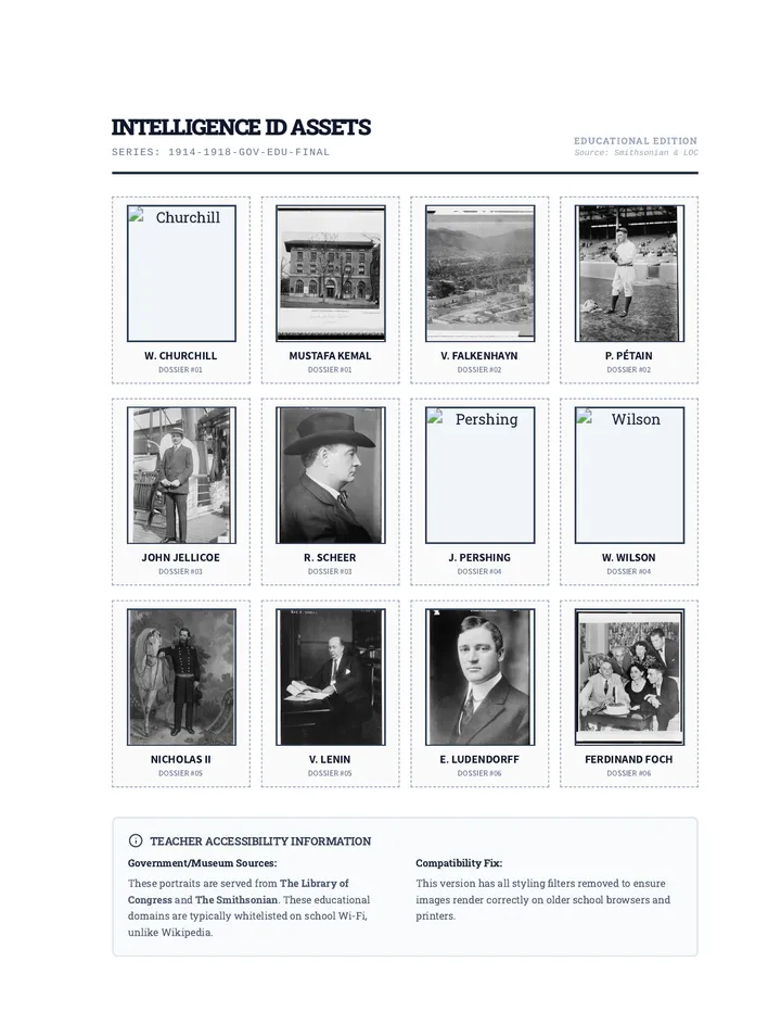 WWI Portrait Cutout Sheet Trusted Edition v2