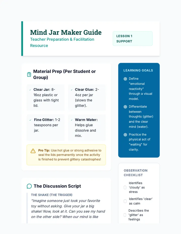 Mind Jar Maker Guide