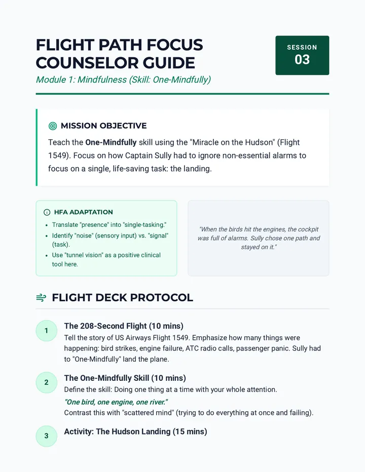 Flight Path Focus Counselor Guide