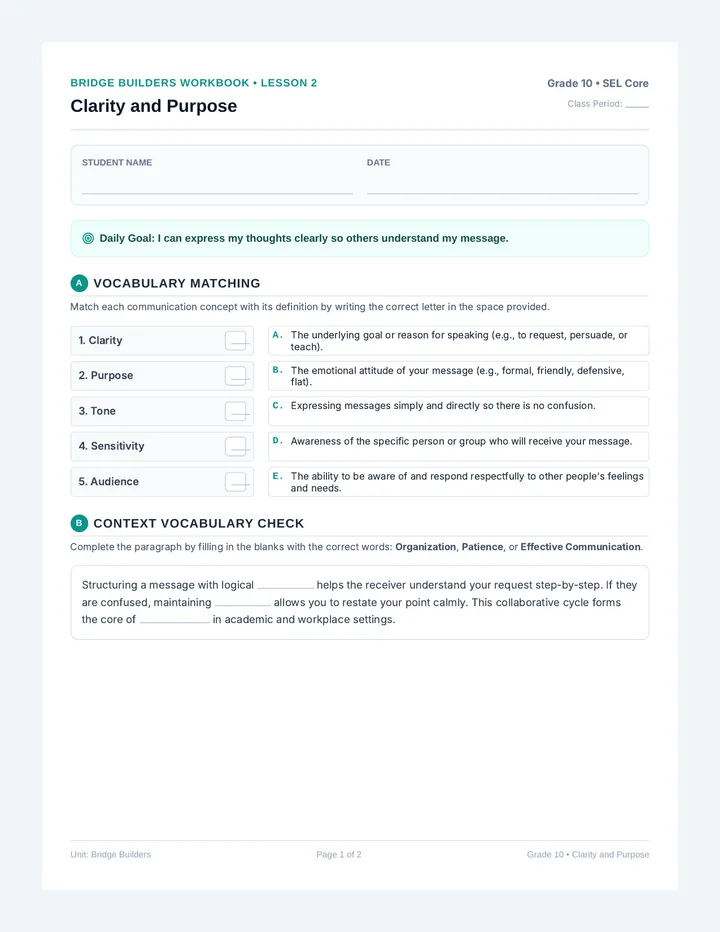 Clarity Communication Student Pack