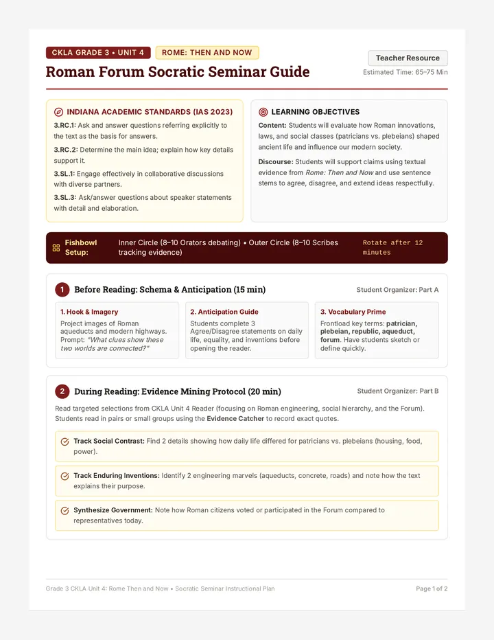 Forum Debates Teacher Guide