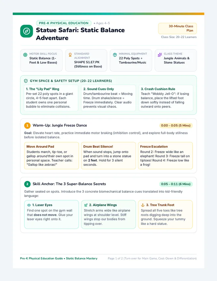 Statue Safari Lesson Plan