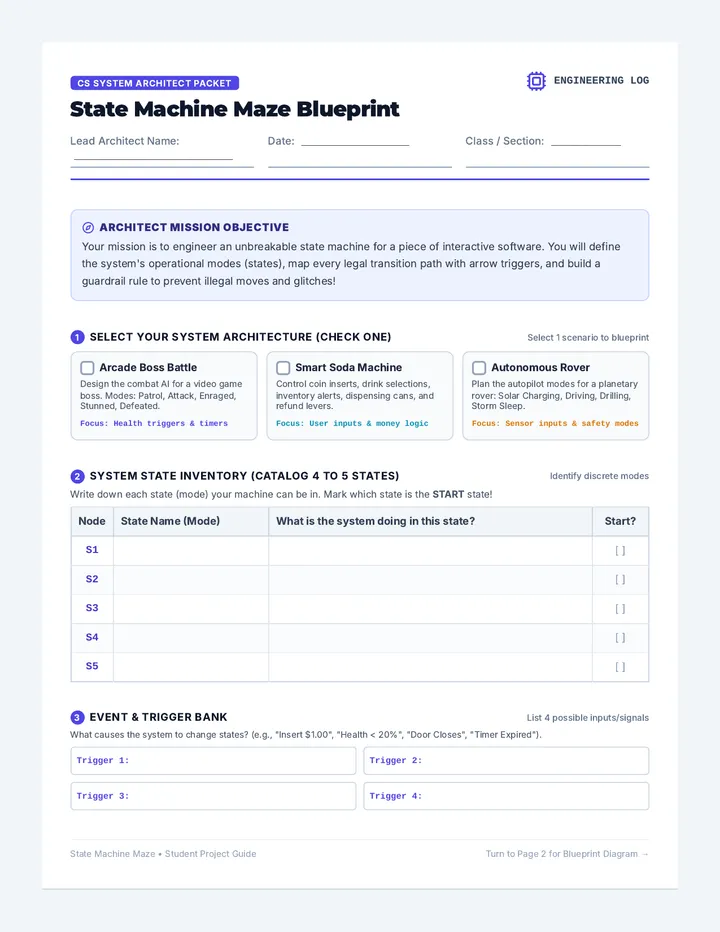 State Maze Project Packet