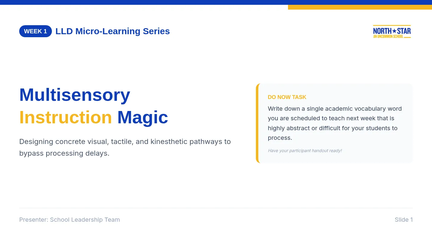 Multisensory Instruction Slides