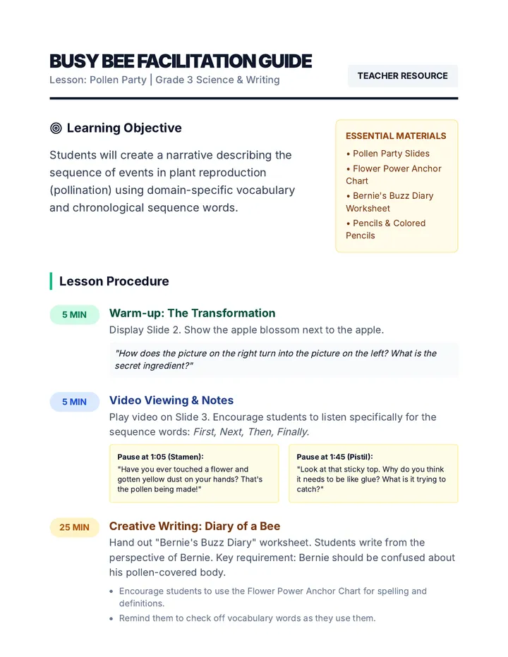 Busy Bee Facilitation Guide