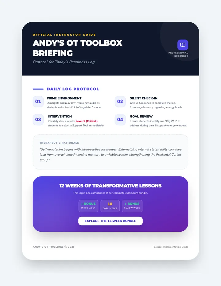 Andy's OT Toolbox Briefing Teacher Document