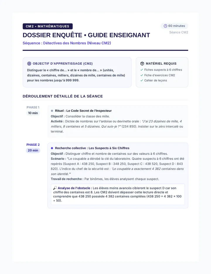 Dossier Enquête Guide Enseignant CM2