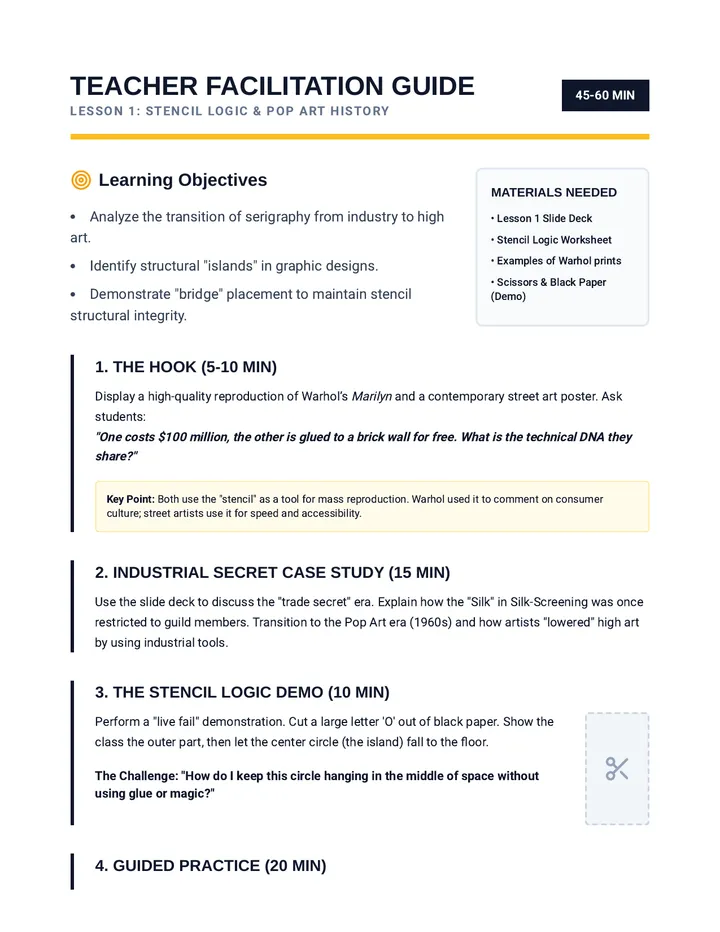 Stencil Logic Teacher Guide