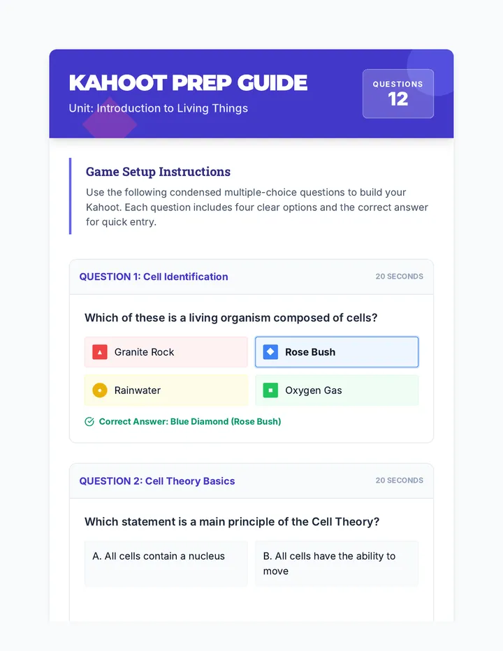 Kahoot Prep Guide