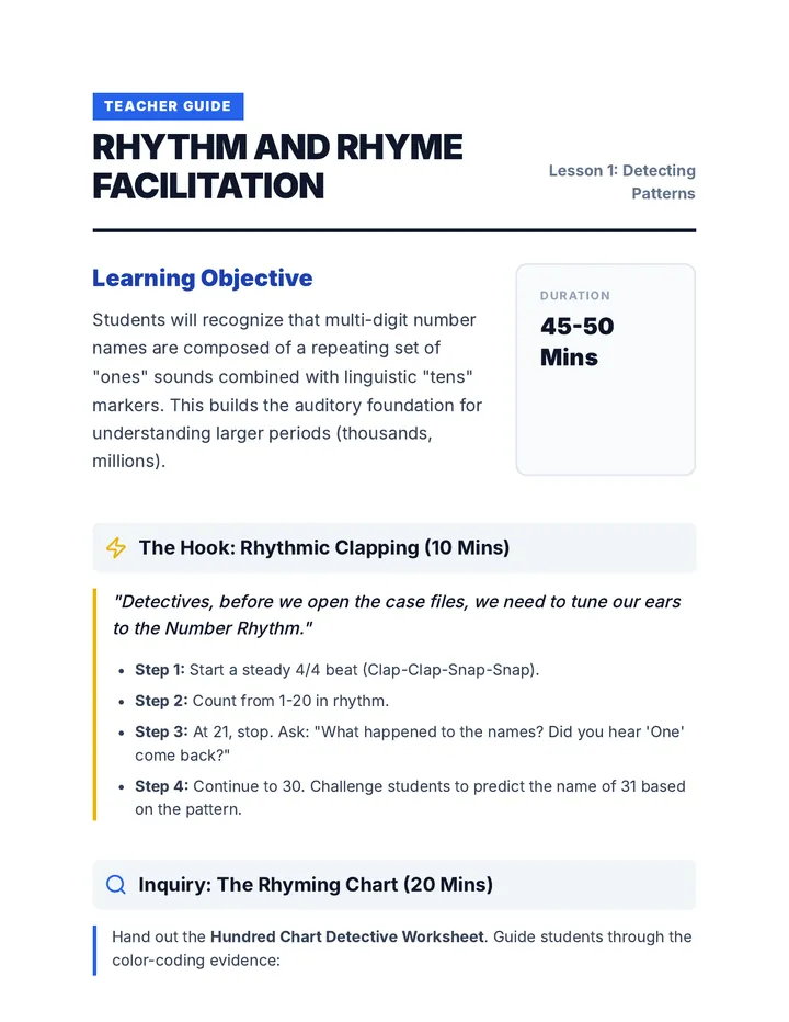 Rhythm and Rhyme Facilitation Guide