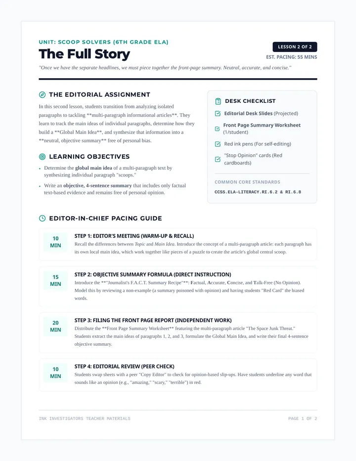 Editor in Chief Notes