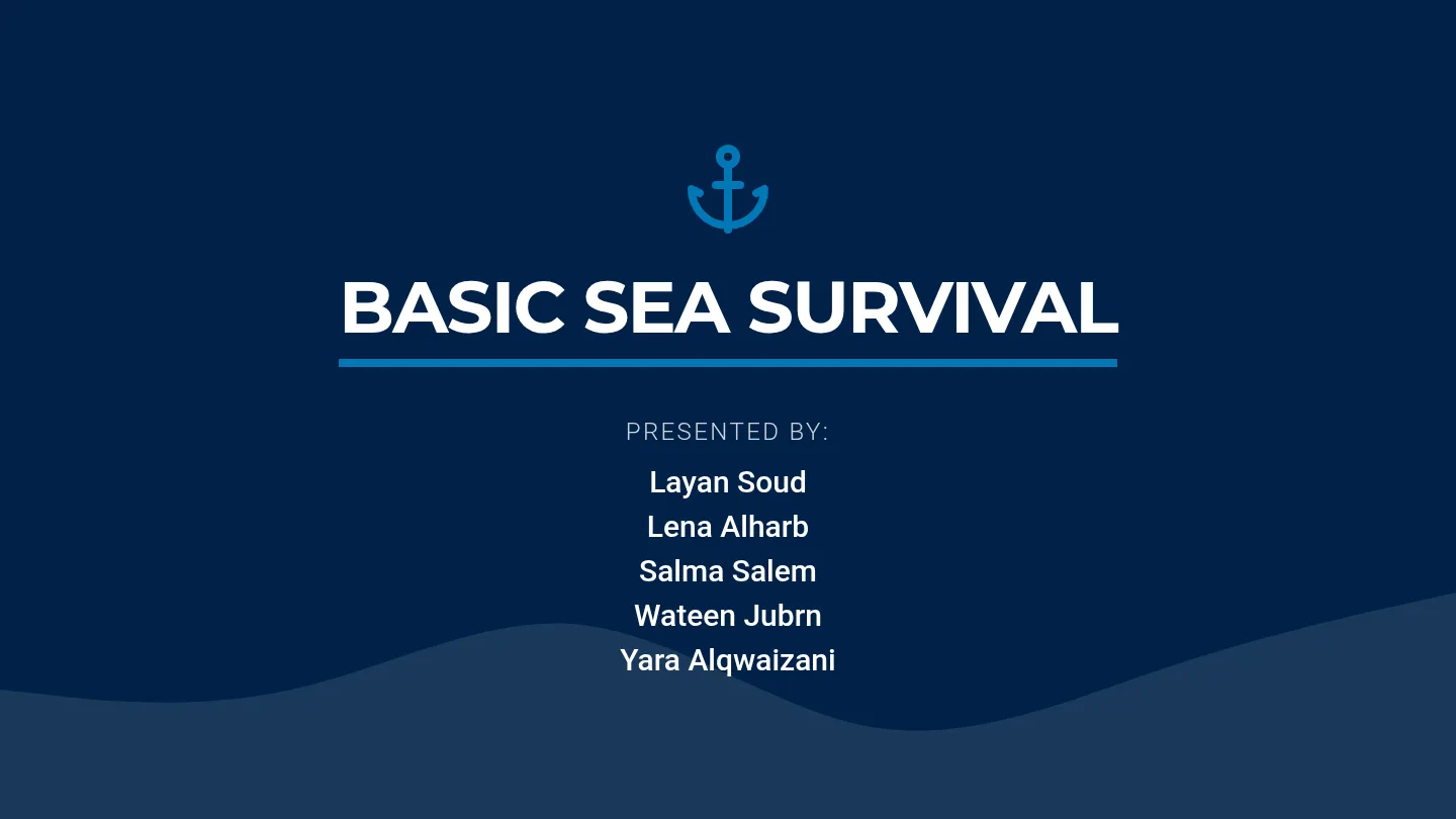 Sea Survival Presentation Slides