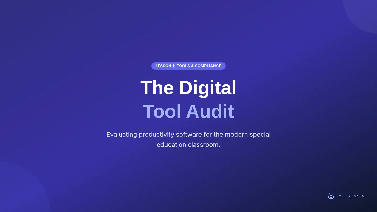 Tool Audit Slides