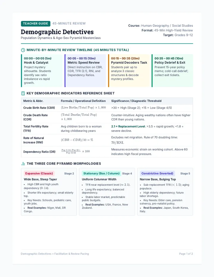 Demographic Detectives Teacher Guide