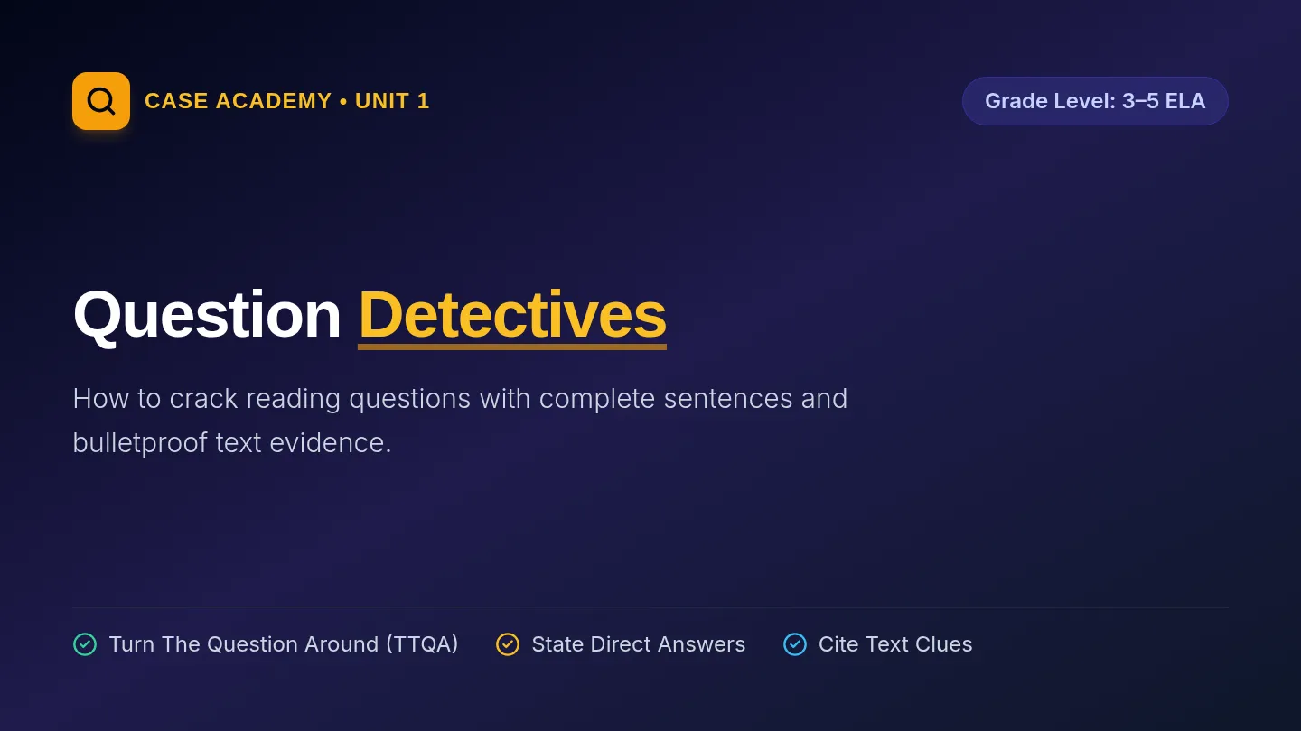 Question Detectives Slides