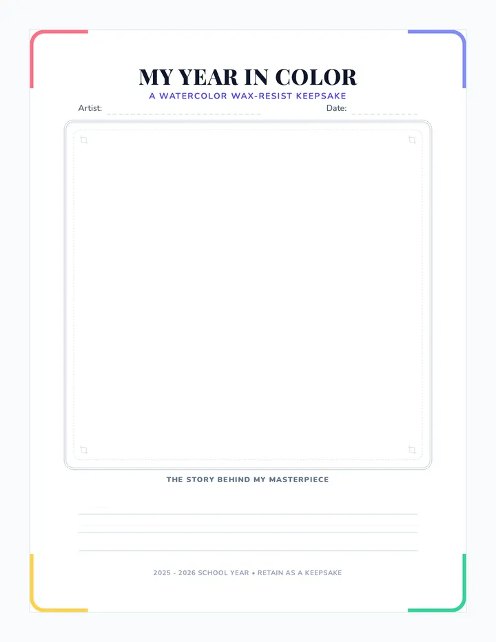 Watercolor Memories Keepsake