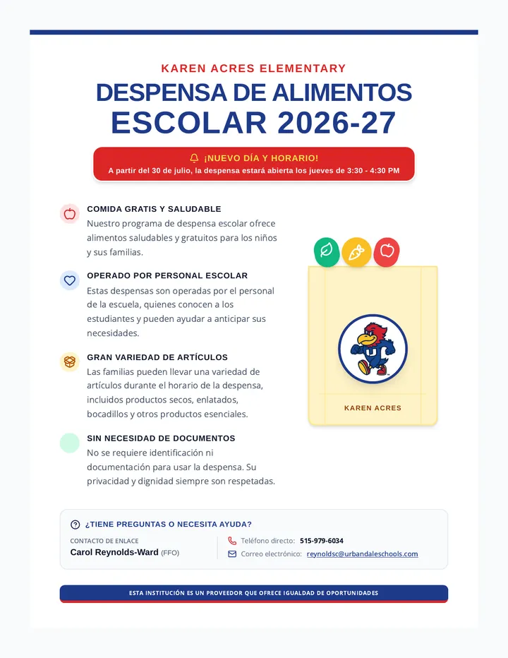 Spanish Food Pantry Flyer