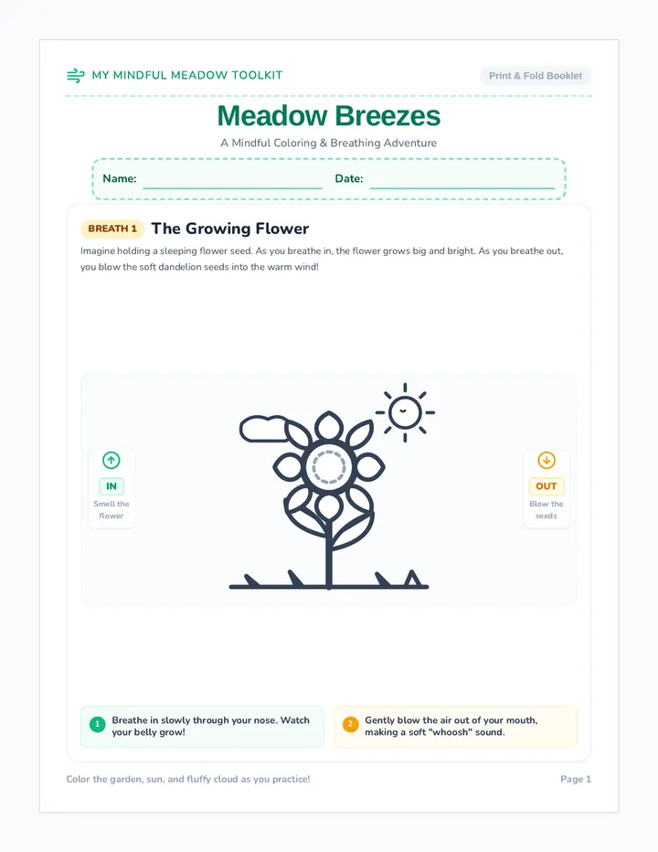 Meadow Breezes Coloring Booklet