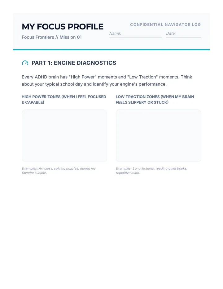 Focus Profile Worksheet
