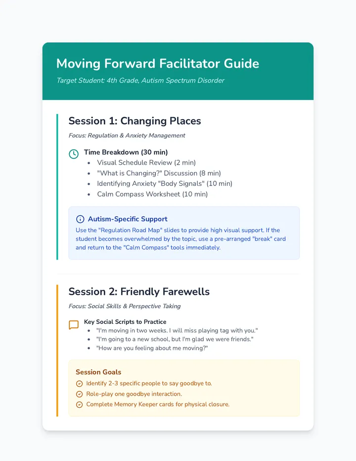 Moving Forward Facilitator Guide