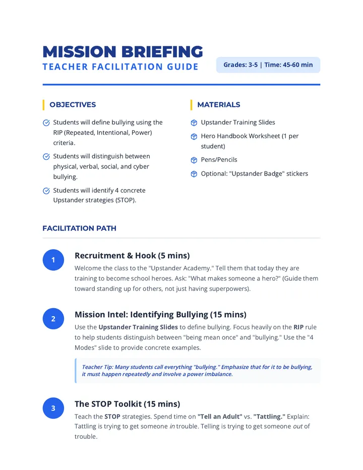 Training Guide Teacher Resource