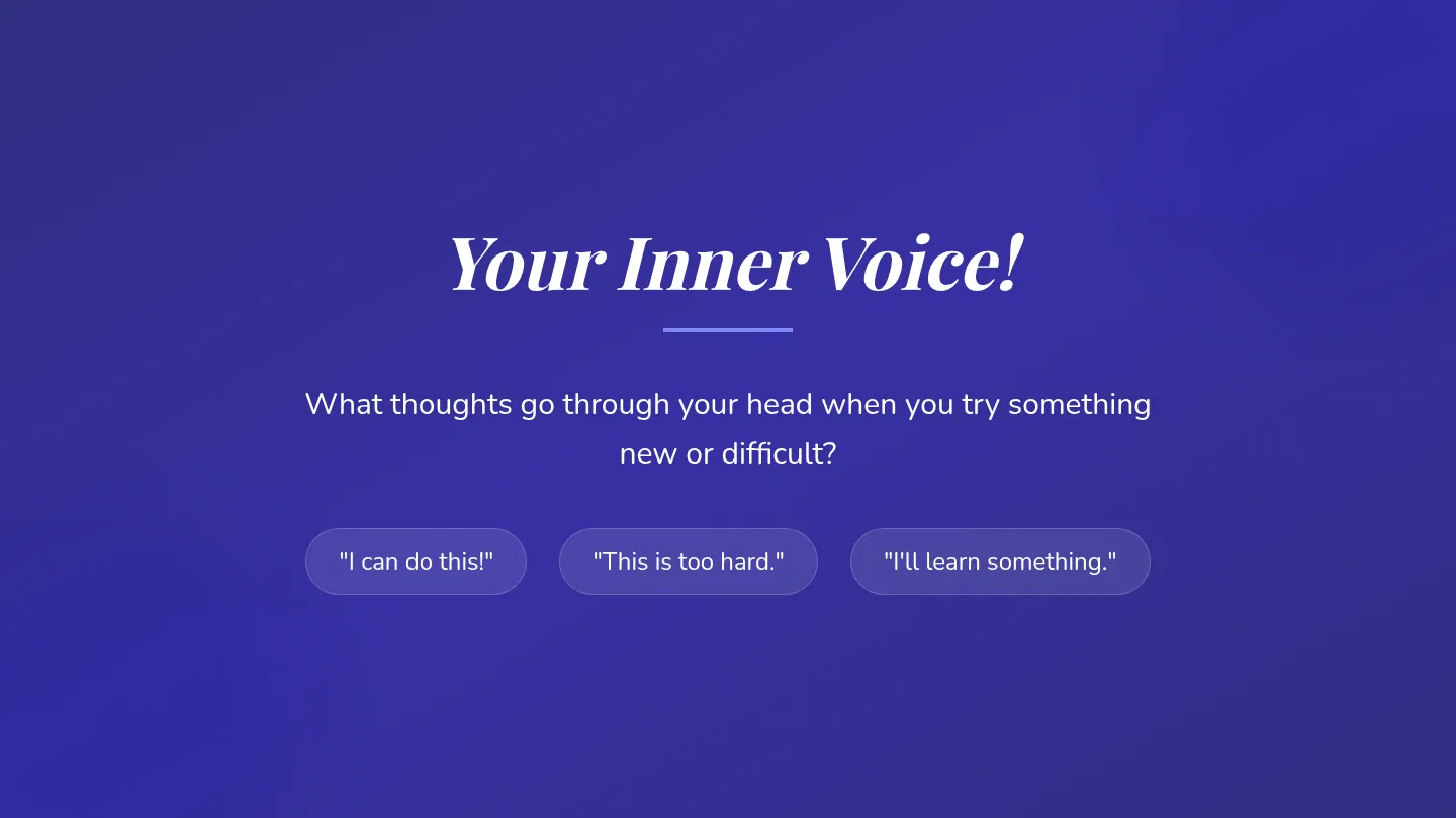 Self Talk Showdown Slides