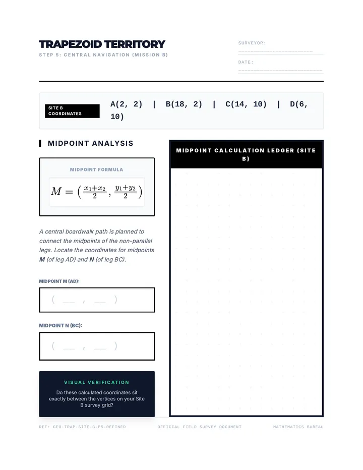Trapezoid Survey B Midpoint Analysis Page