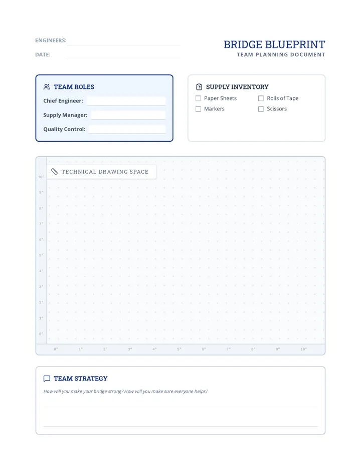 Bridge Blueprint Worksheet
