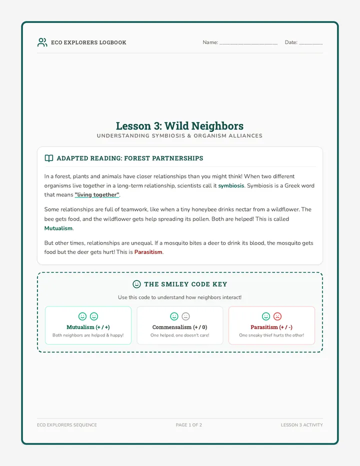 Wild Alliances Activity