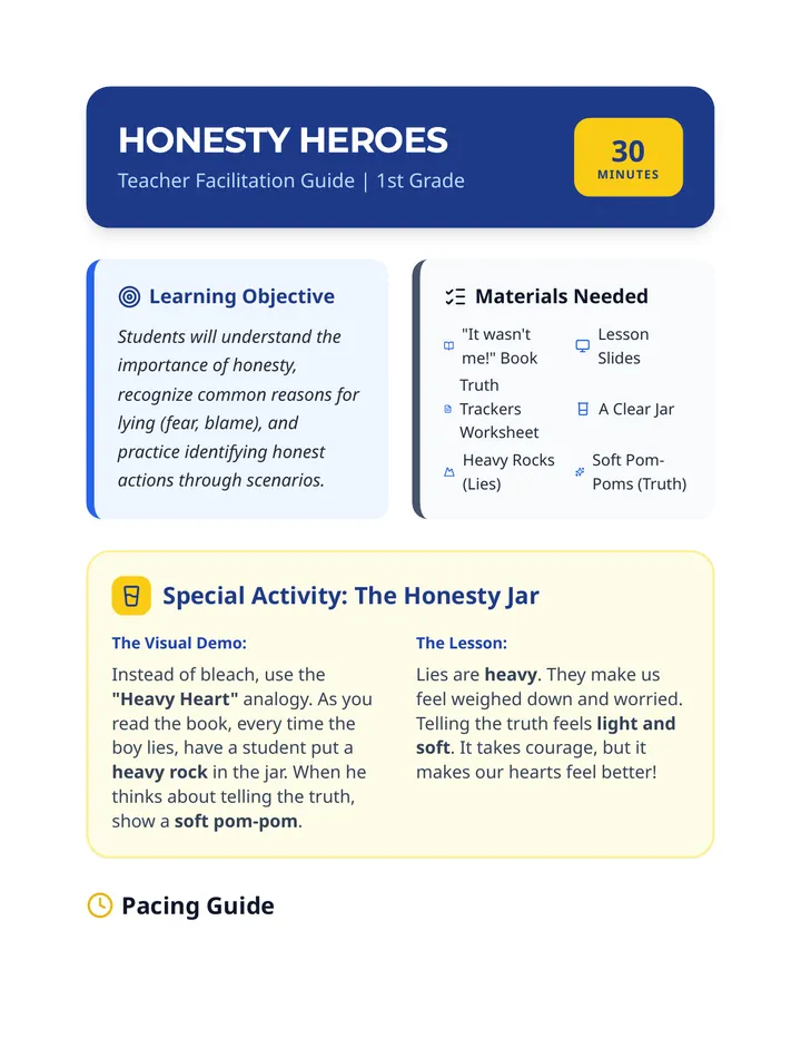 Honesty Heroes Teacher Guide