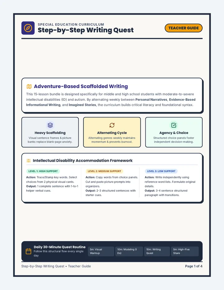 Writing Quest Teacher Guide
