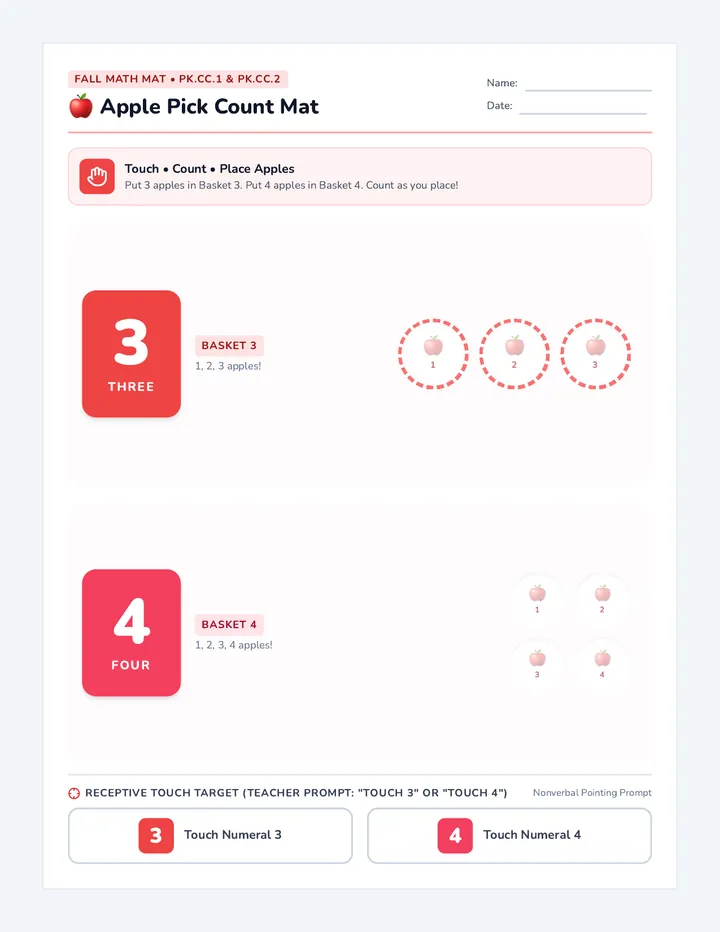 Apple Pick Count Mat