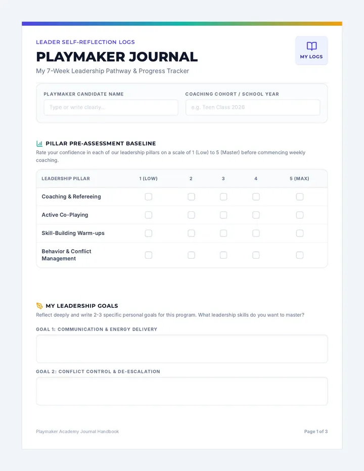 Playmaker Weekly Journal