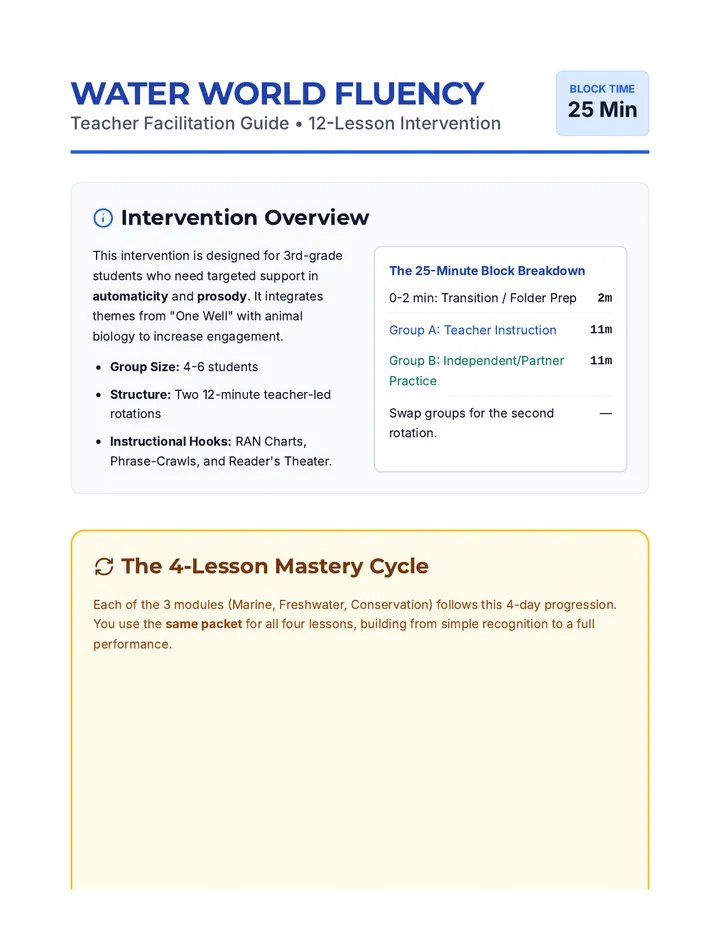 Water World Teacher Guide