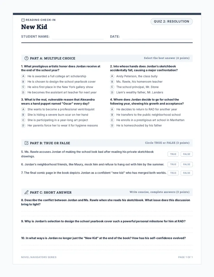 New Kid Resolution Quiz
