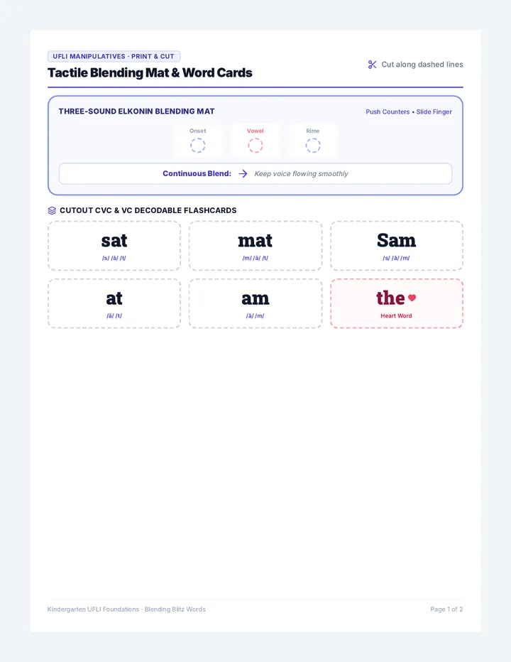 Blending Blitz Word Mats