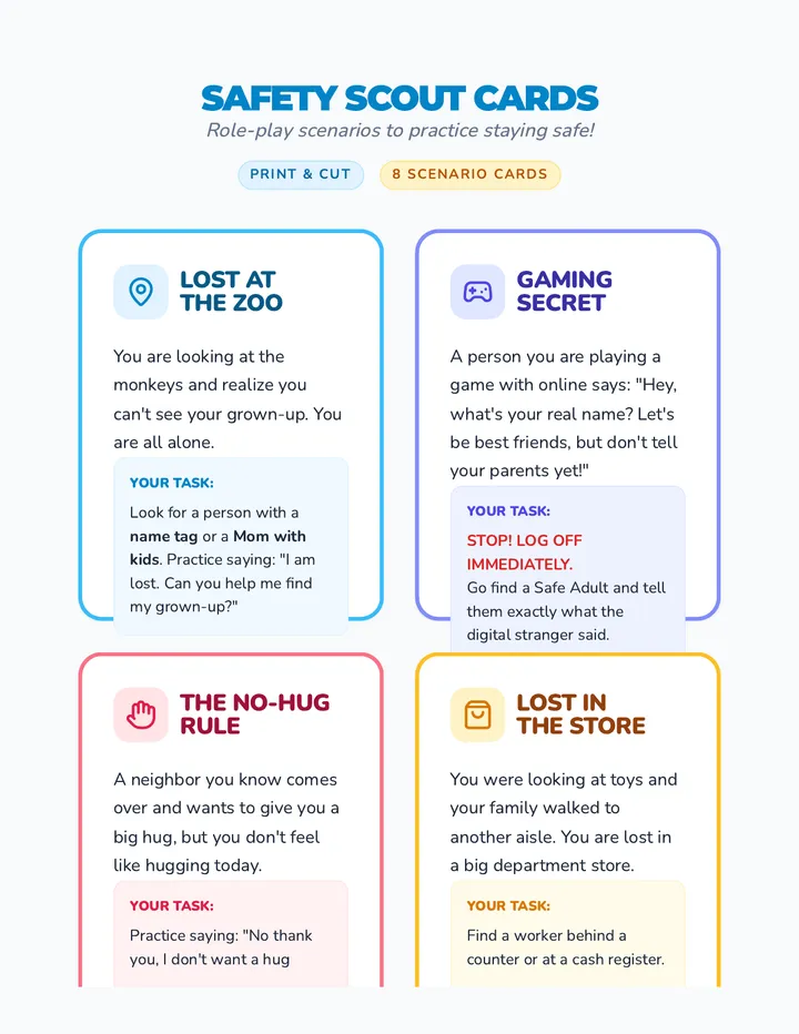 Safety Scout Cards