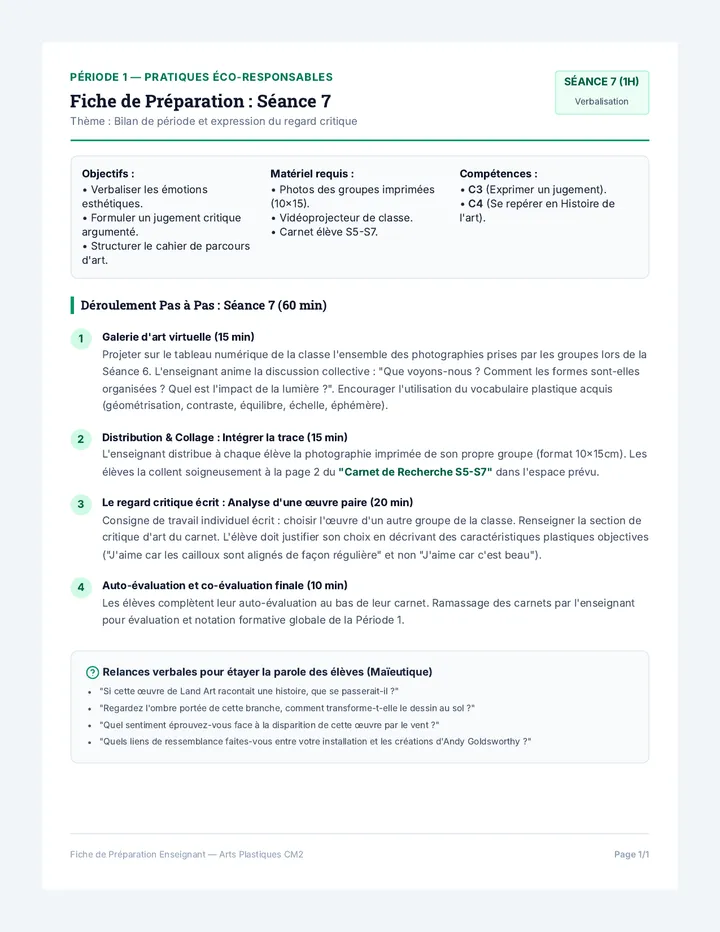 Fiche de Préparation S7 Enseignant