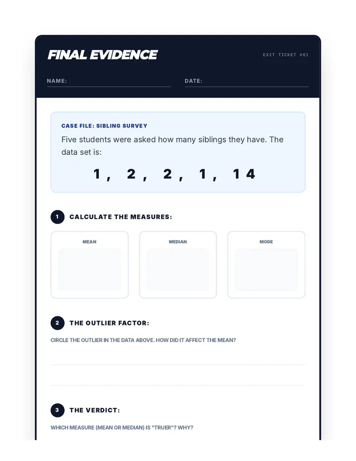 Final Evidence Exit Ticket