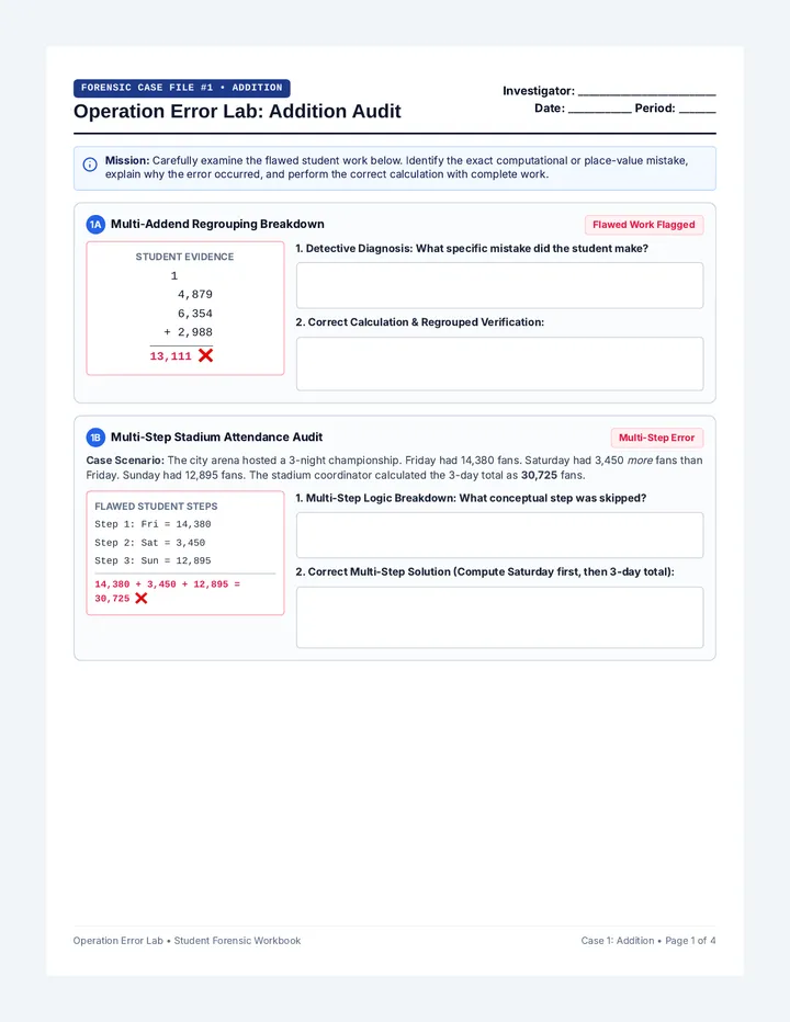 Operation Error Lab Student Packet