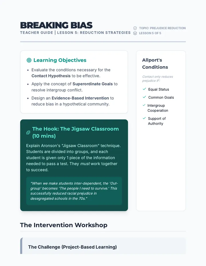 Breaking Bias Teacher Guide