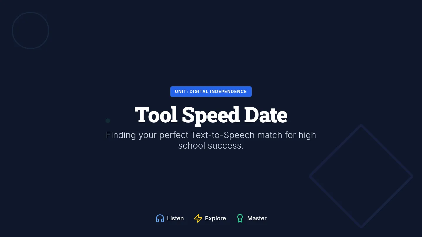 Tool Speed Date Slides