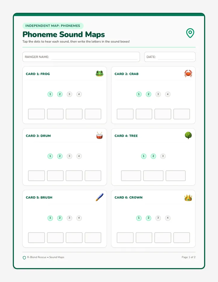 R Blend Sound Map Cards