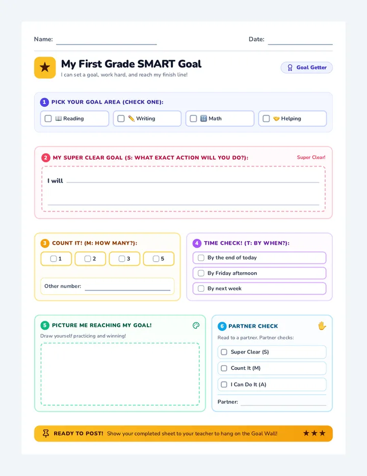 My SMART Goal Sheet