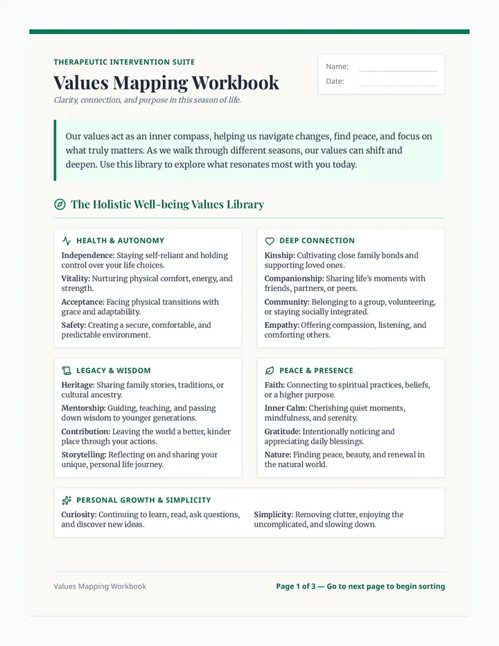 Values Mapping Workbook