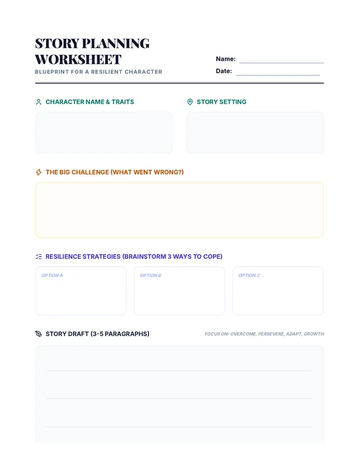 Story Planning Worksheet