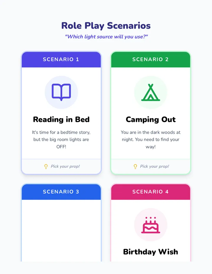 Glow Scenarios Cards