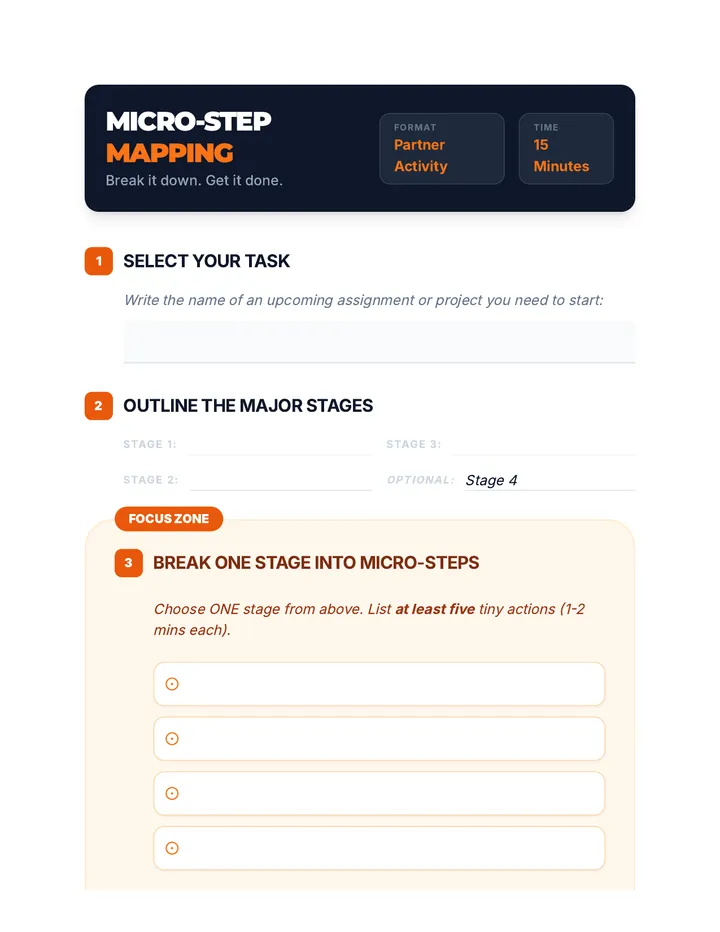 Micro-Step Mapping Worksheet