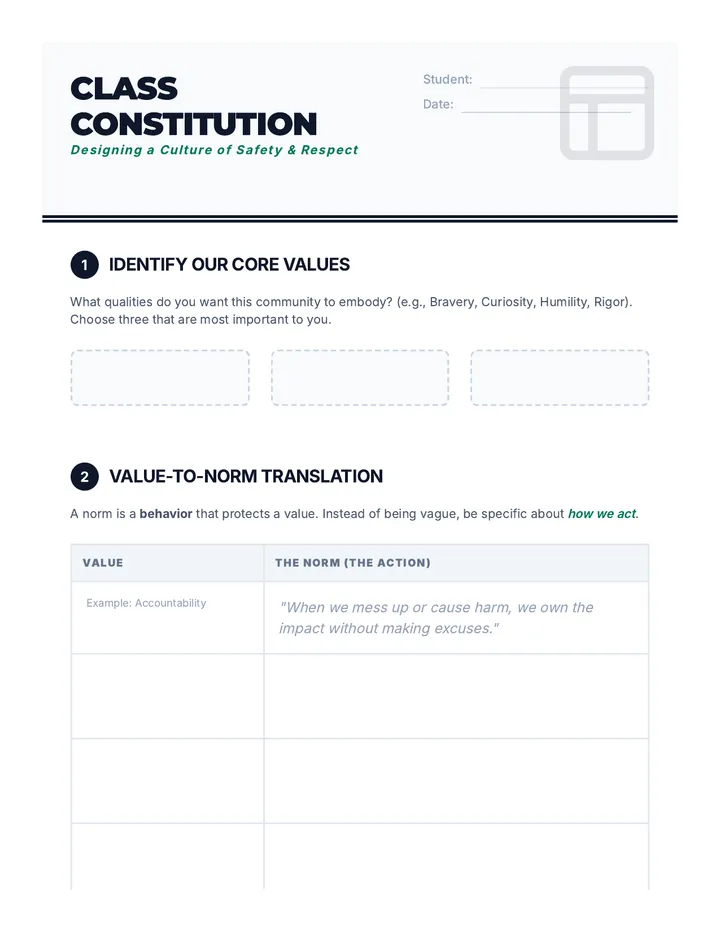 Class Constitution Project